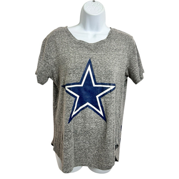 NFL Team Apparel Dallas Cowboys Gray Shirt Women's Sz Small Football Tee T-Shirt - Picture 4 of 6